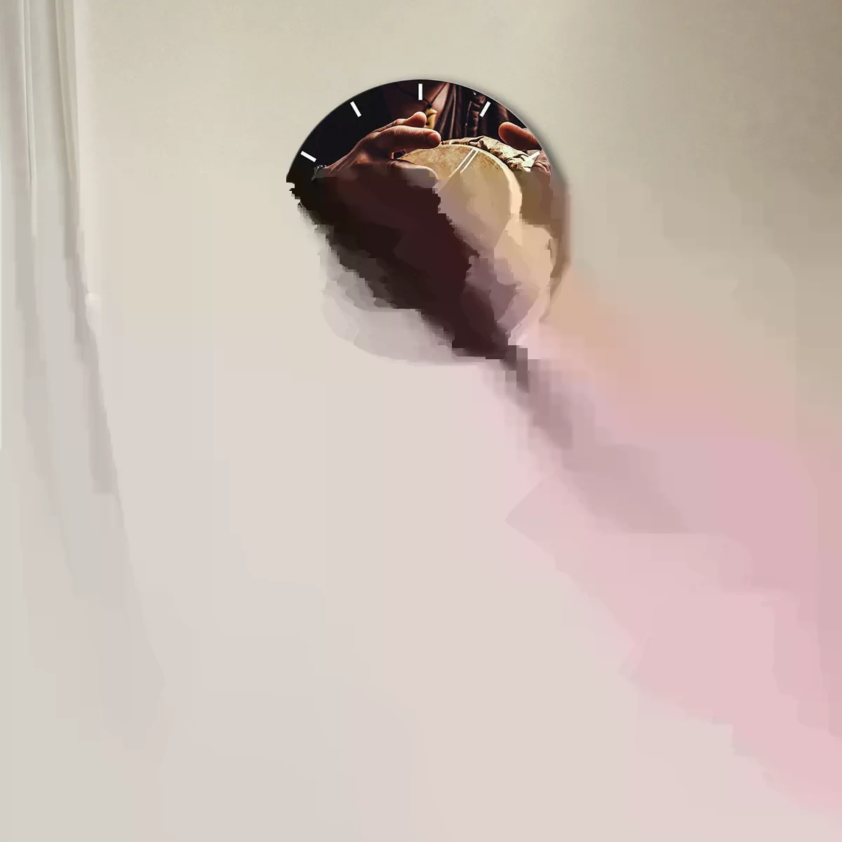 Orologio da parete - Orologio in Vetro - Al ritmo del cuore - 40x40 cm