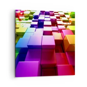 Quadro su tela - Stampe su Tela - Op Art insieme in squadra - 60x60 cm