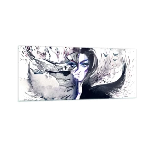 Quadro su vetro - Bella e demoniaca - 100x40 cm