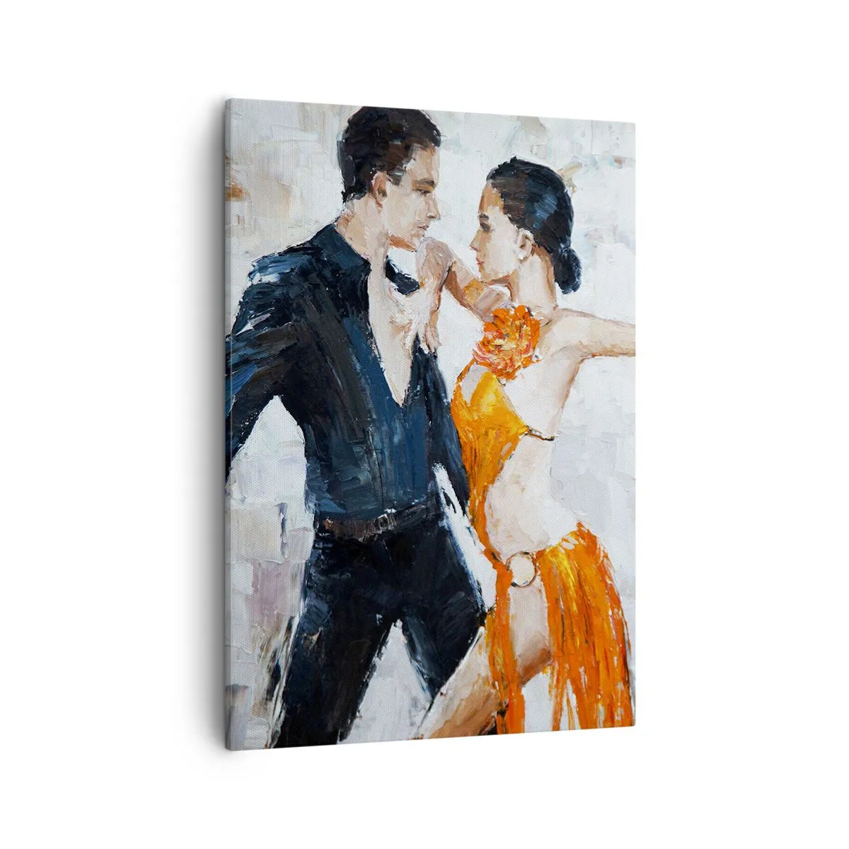 Quadro su tela - Stampe su Tela - Una coppia dinamica che balla in stile latino-americano. - 50x70cm - Dirty dancing - Decorazione murale moderna per soggiorno e camera da letto ARTTOR