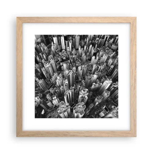 Poster in cornice rovere chiaro - Ancora più in alto - 30x30 cm