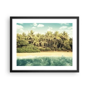 Poster in cornice nera - Forse qui? - 50x40 cm