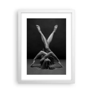 Poster in cornice bianca - Geometria del nudo - 30x40 cm