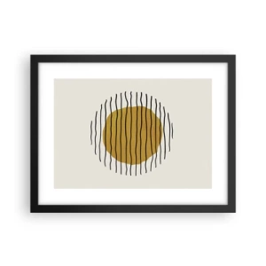 Poster in cornice nera - Astrazione fremente di calore - 40x30 cm