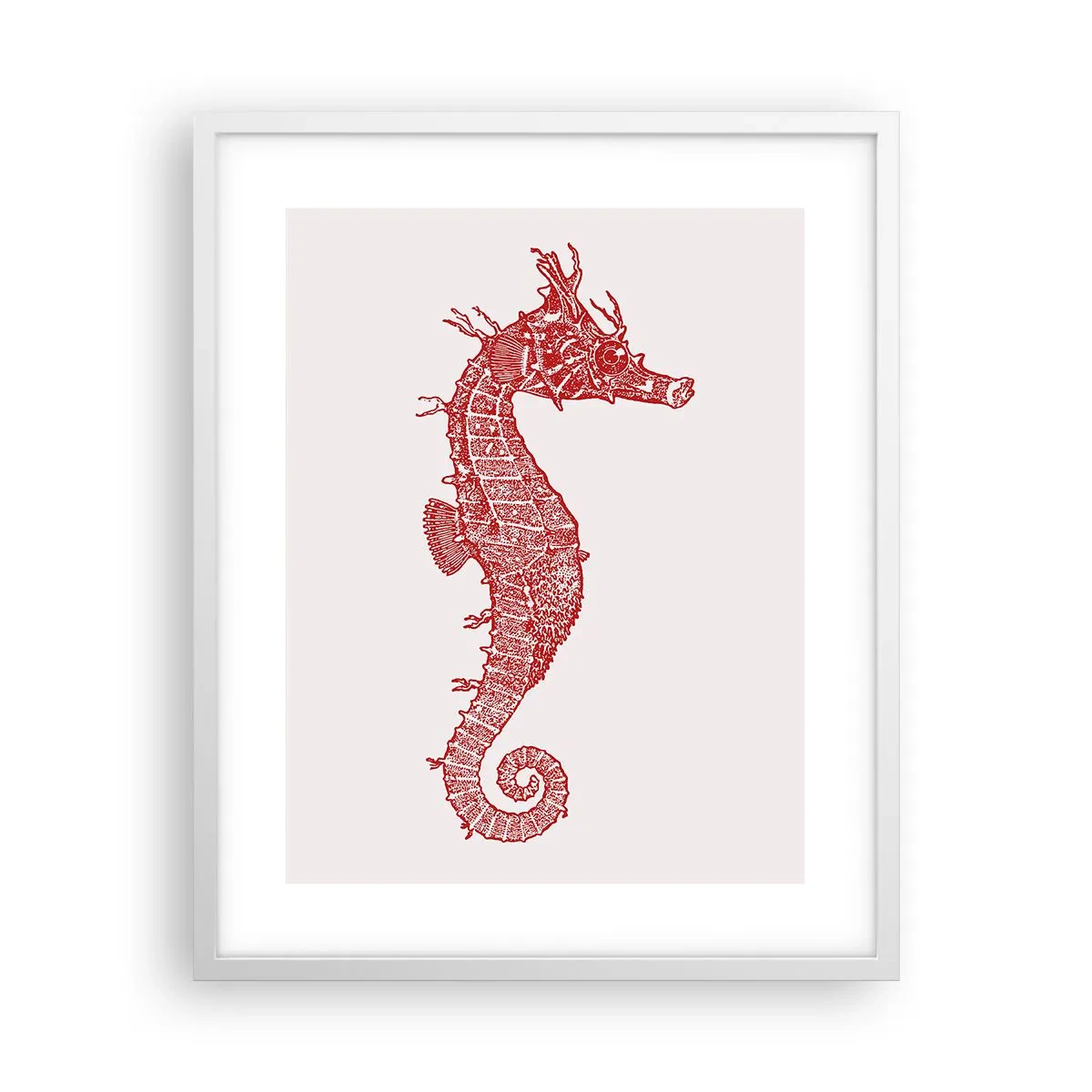 Poster in cornice bianca - Creatura raffinata - 40x50 cm