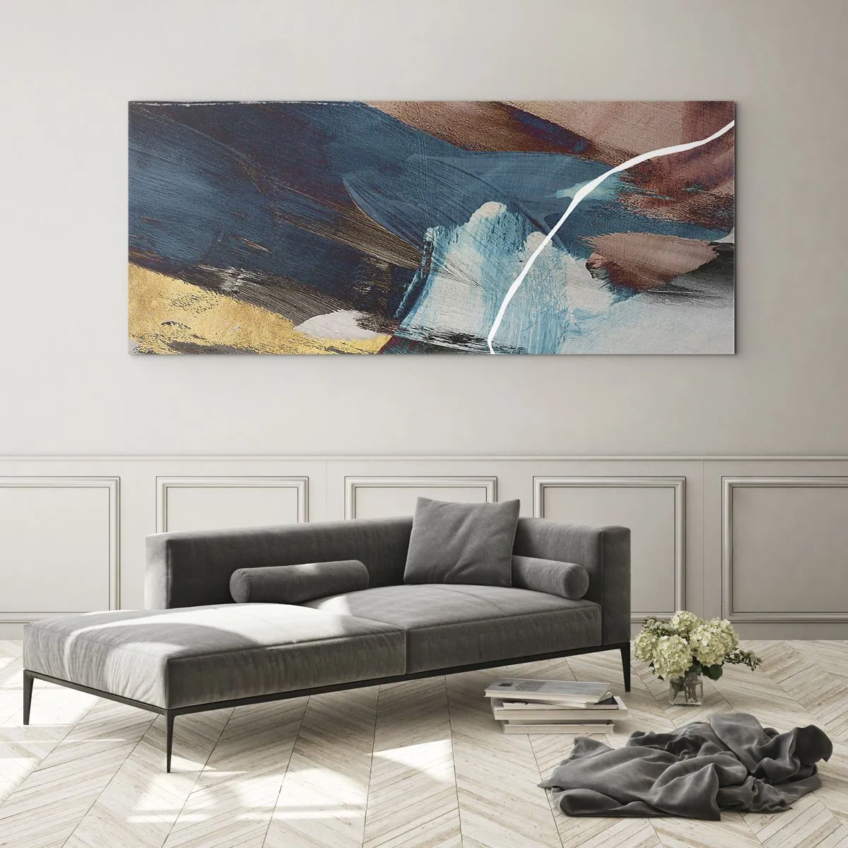 Quadro su vetro - Con forza ed energia - 100x40 cm