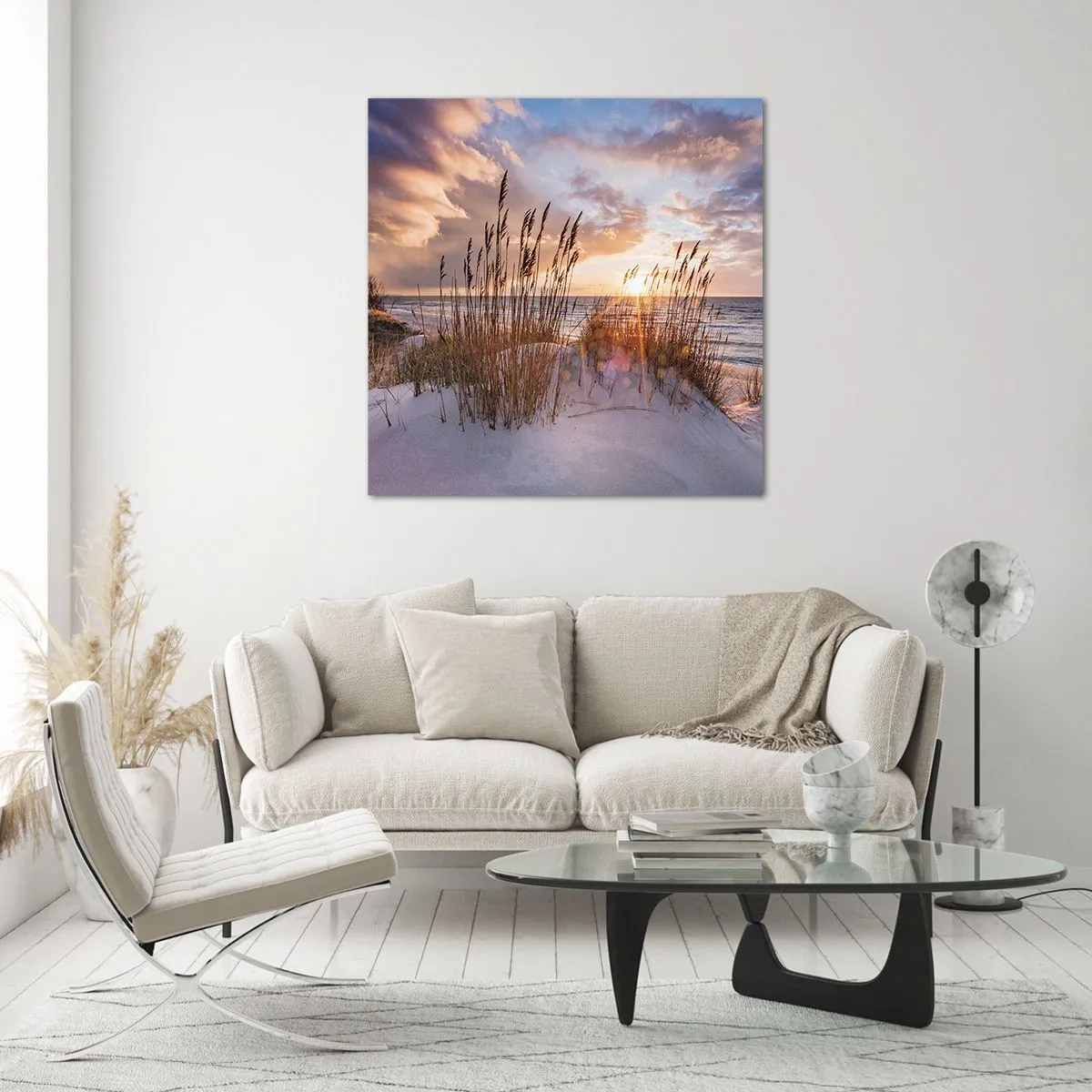 Quadro su vetro - L'addio al sole e al vento - 40x40 cm