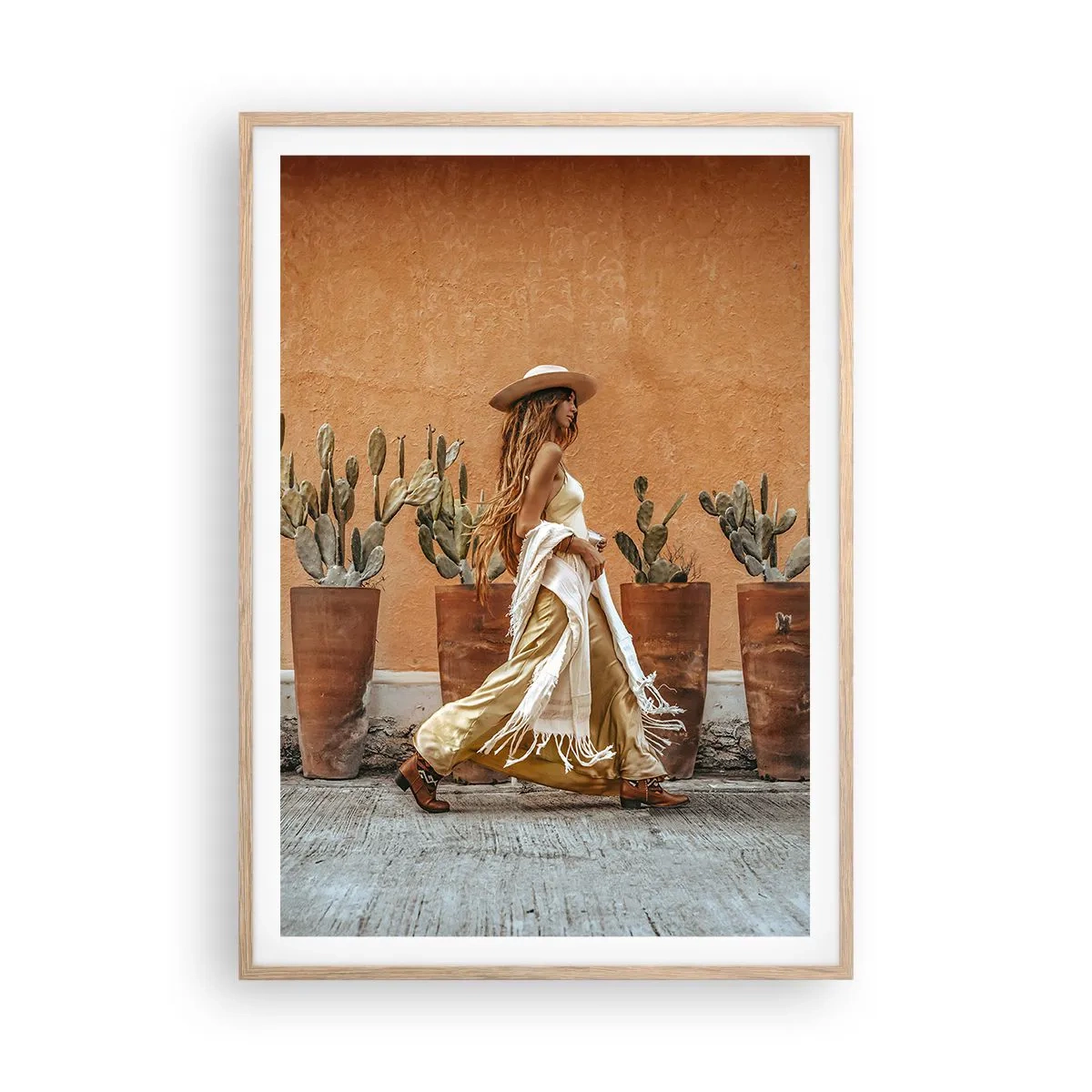 Poster in cornice rovere chiaro - In stile hippy - 70x100 cm