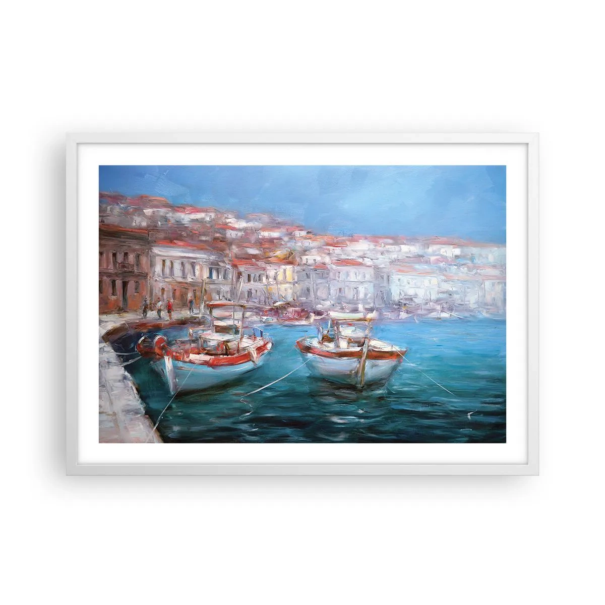 Poster in cornice bianca - Golfo italiano - 70x50 cm