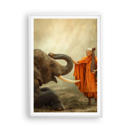 Poster in cornice bianca - Incontro nel viaggio - 70x100 cm