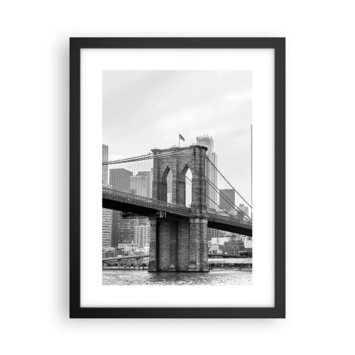Poster in cornice nera - Atmosfera di New York - 30x40 cm