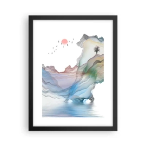 Poster in cornice nera - Verso i monti di cristallo - 30x40 cm