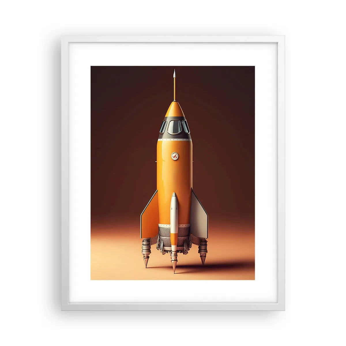 Poster in cornice bianca - Si inizia dai sogni - 40x50 cm