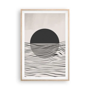 Poster in cornice rovere chiaro - Composizione a metà - 61x91 cm