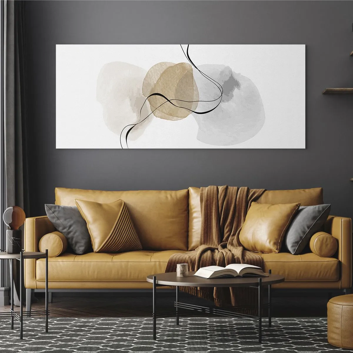 Quadro su vetro - Grani d'aria - 90x30 cm