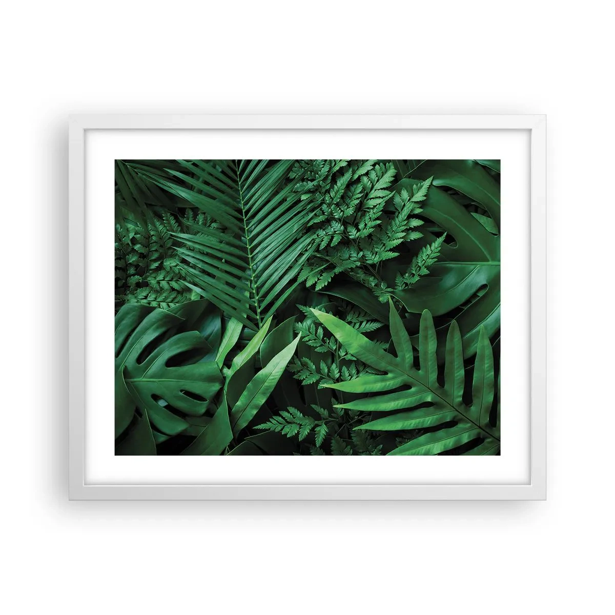Poster in cornice bianca - Avvolti nel verde - 50x40 cm