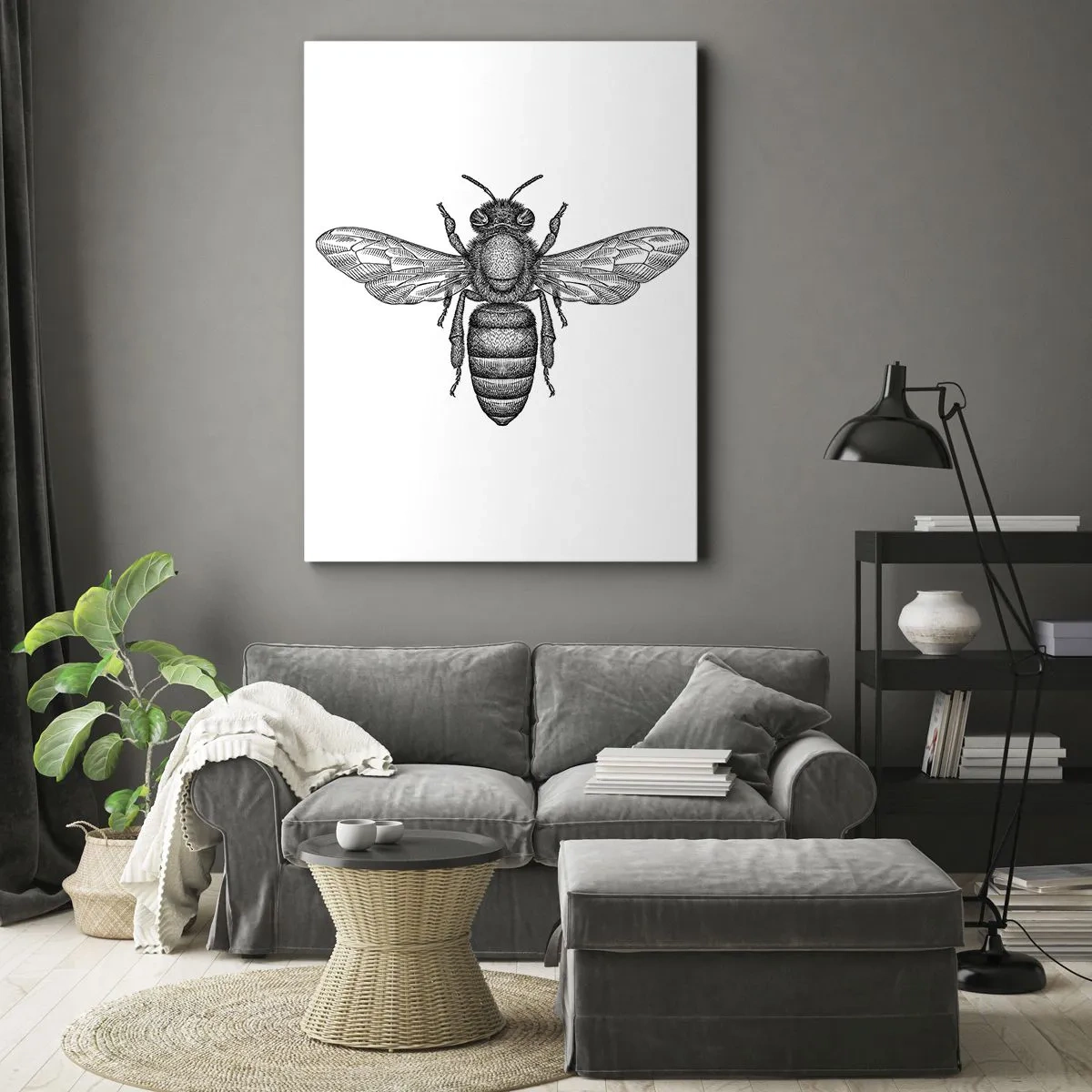 Quadro su tela - Stampe su Tela - Ritratto d'insetto - 55x100 cm