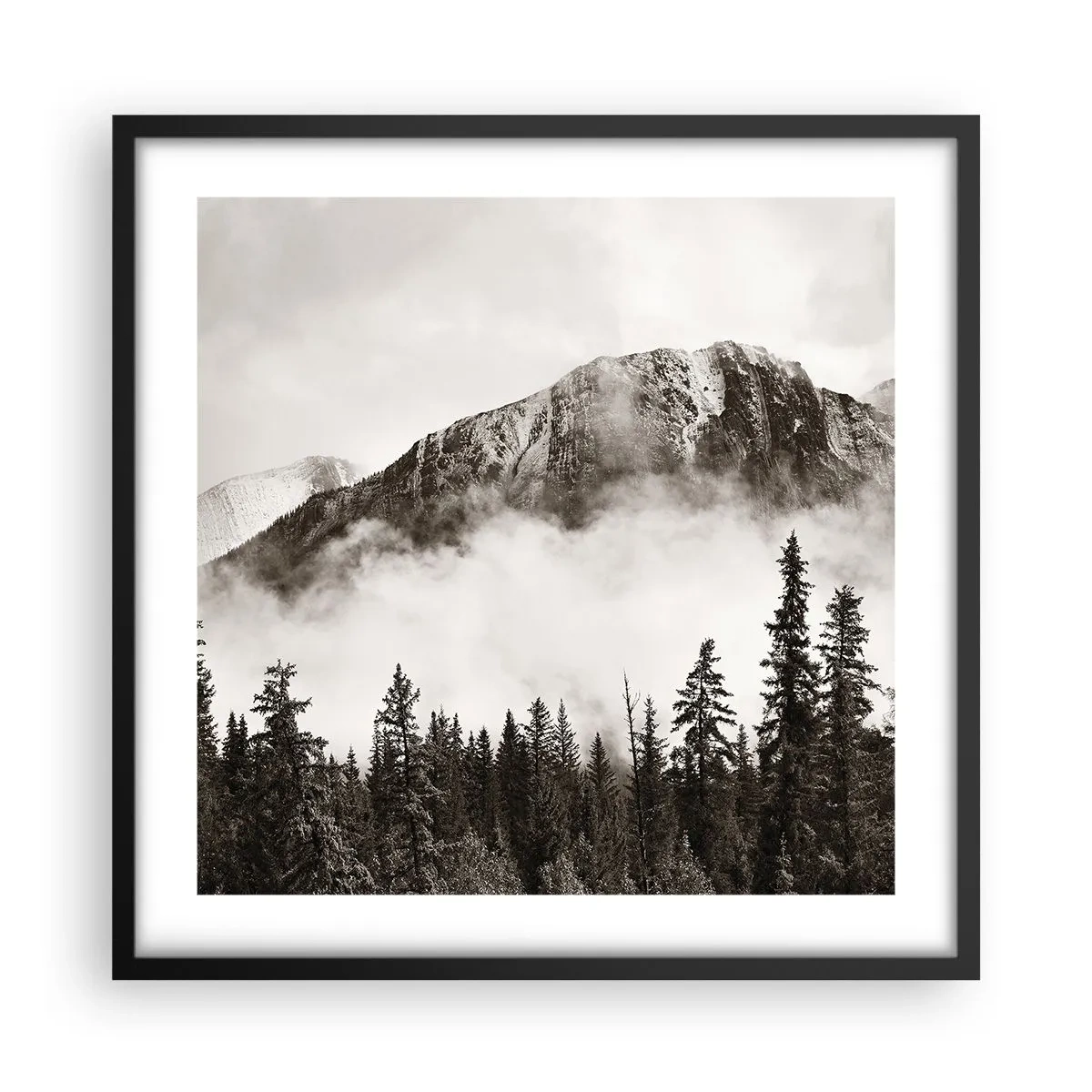 Poster in cornice nera - Il sovrano di granito - 50x50 cm