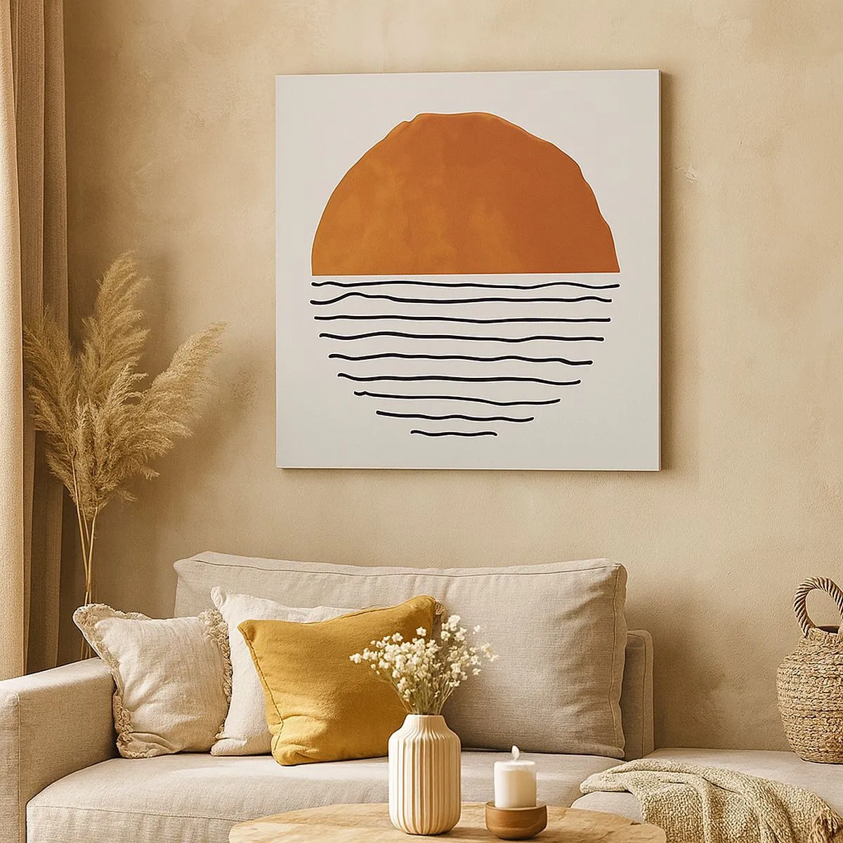 Quadro su tela - Stampe su Tela - Atmosfera giapponese - 30x30 cm