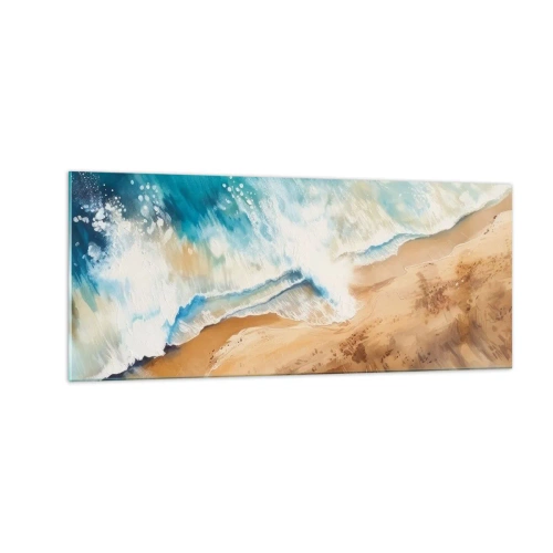 Quadro su vetro - L'onda che ritorna - 100x40 cm