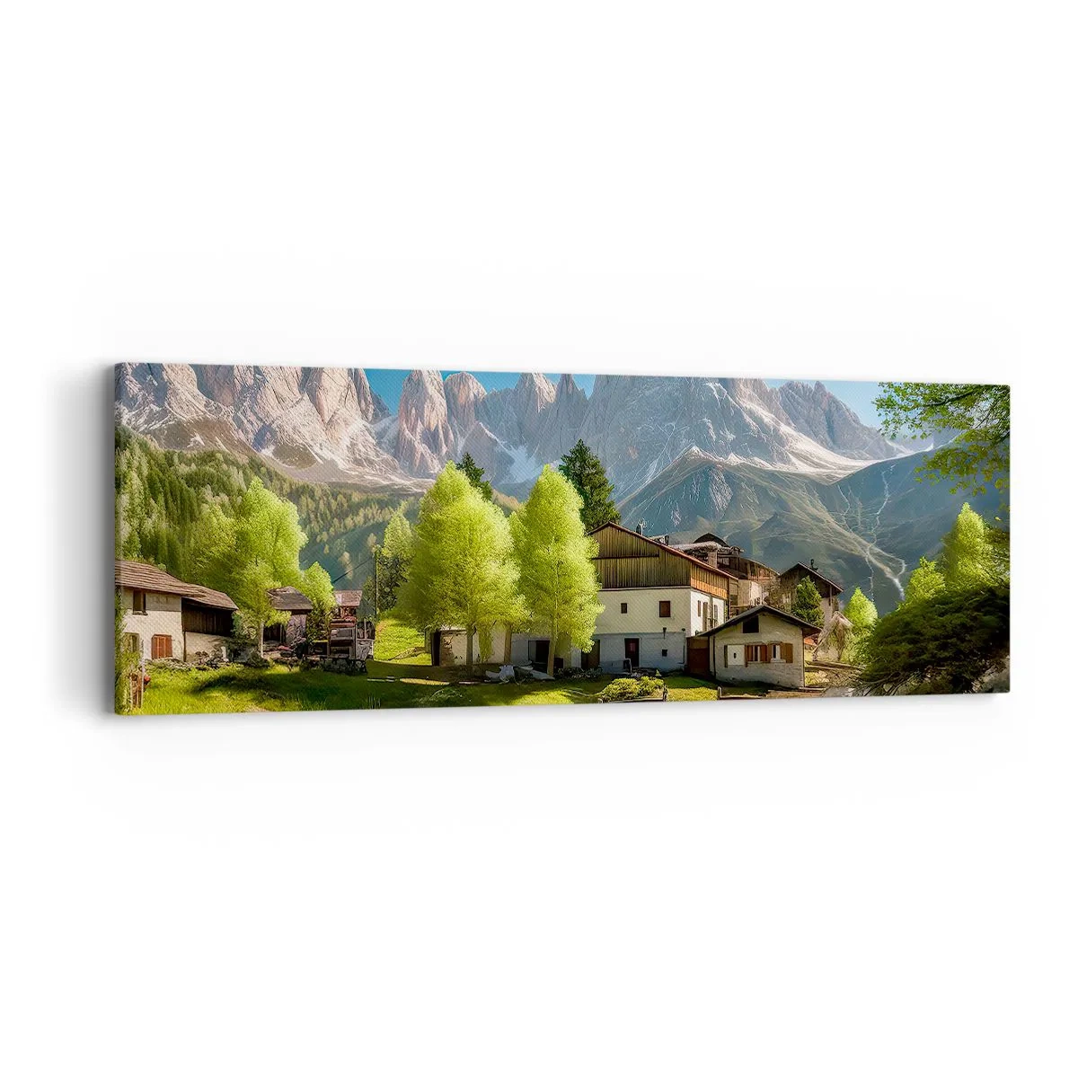 Quadro su tela - Stampe su Tela - Idillio alpino - 90x30 cm