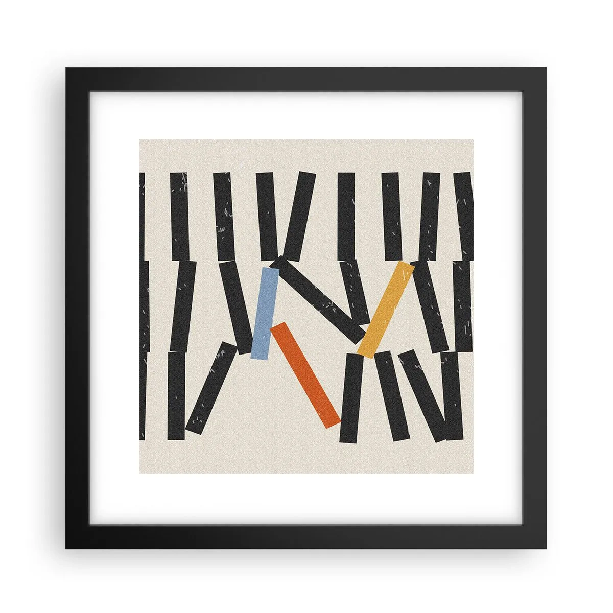 Poster in cornice nera - Composizione: domino - 30x30 cm