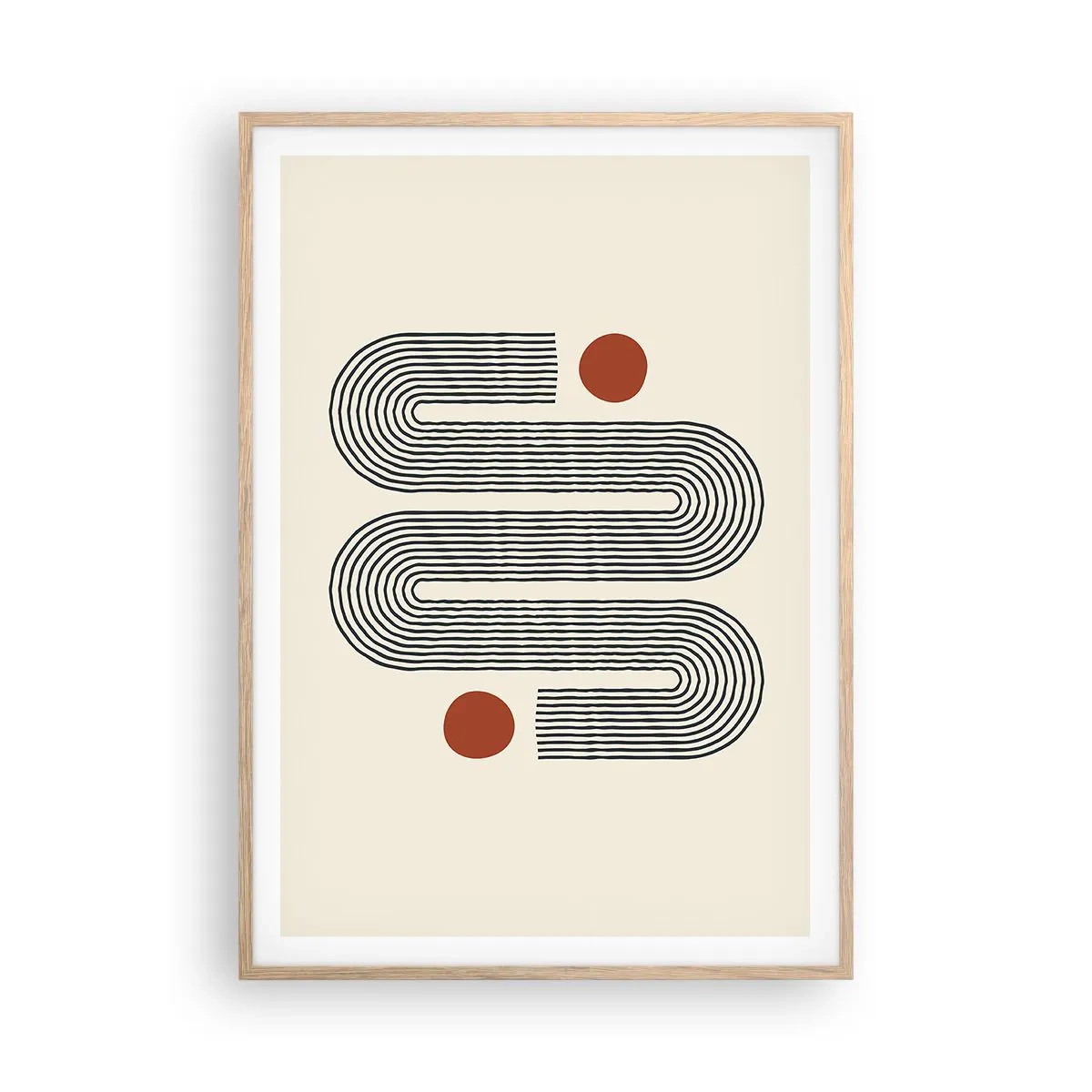 Poster in cornice rovere chiaro - Dall'inizio alla fine - 70x100 cm