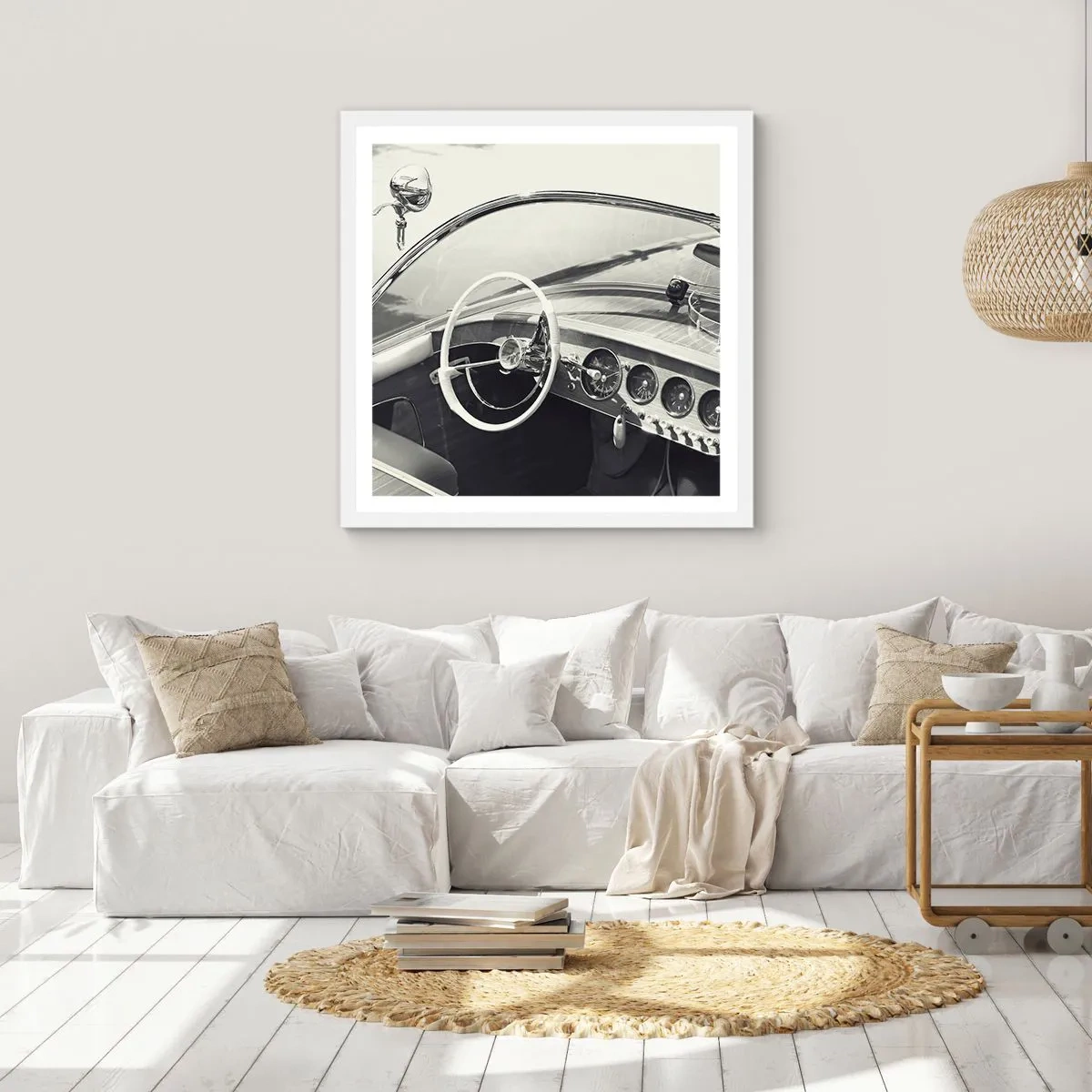 Poster in cornice bianca - Il ricco e il povero - 40x40 cm