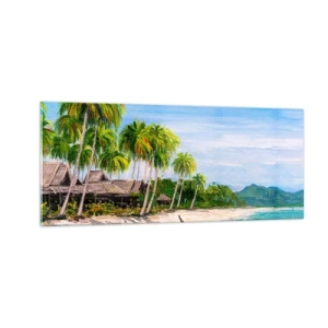 Quadro su vetro - Sogno esotico - 100x40 cm