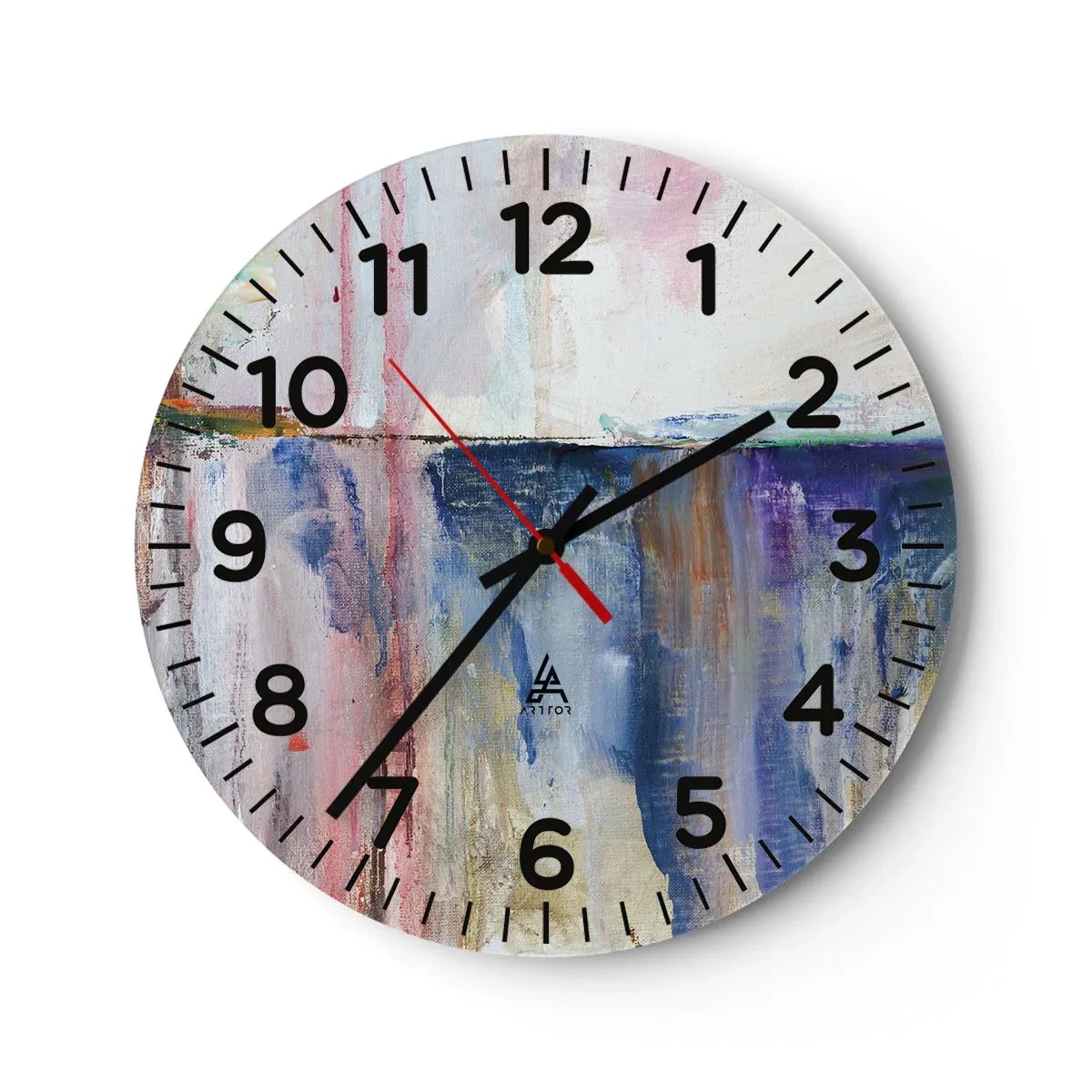 Orologio da parete - Orologio in Vetro - Impressioni e suggestioni colorate - 30x30 cm