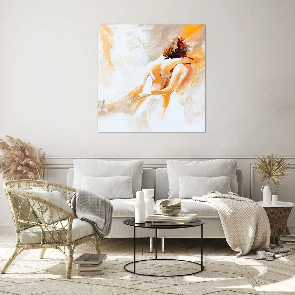 Quadro su vetro - Nel cielo dell'intimità - 70x70 cm