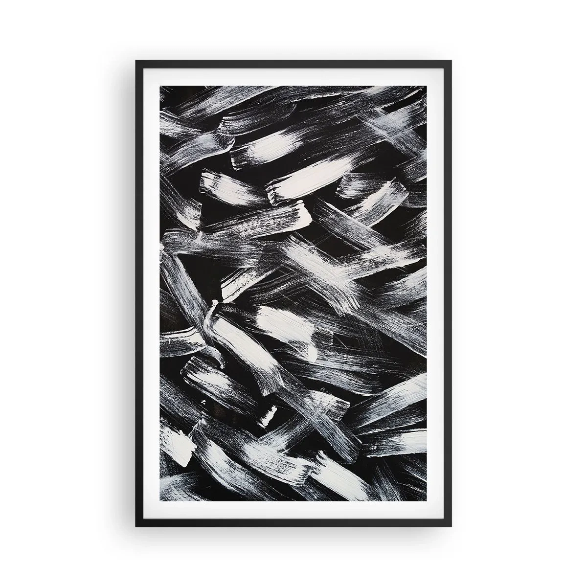 Poster in cornice nera - Astrazione in spirito industriale - 61x91 cm