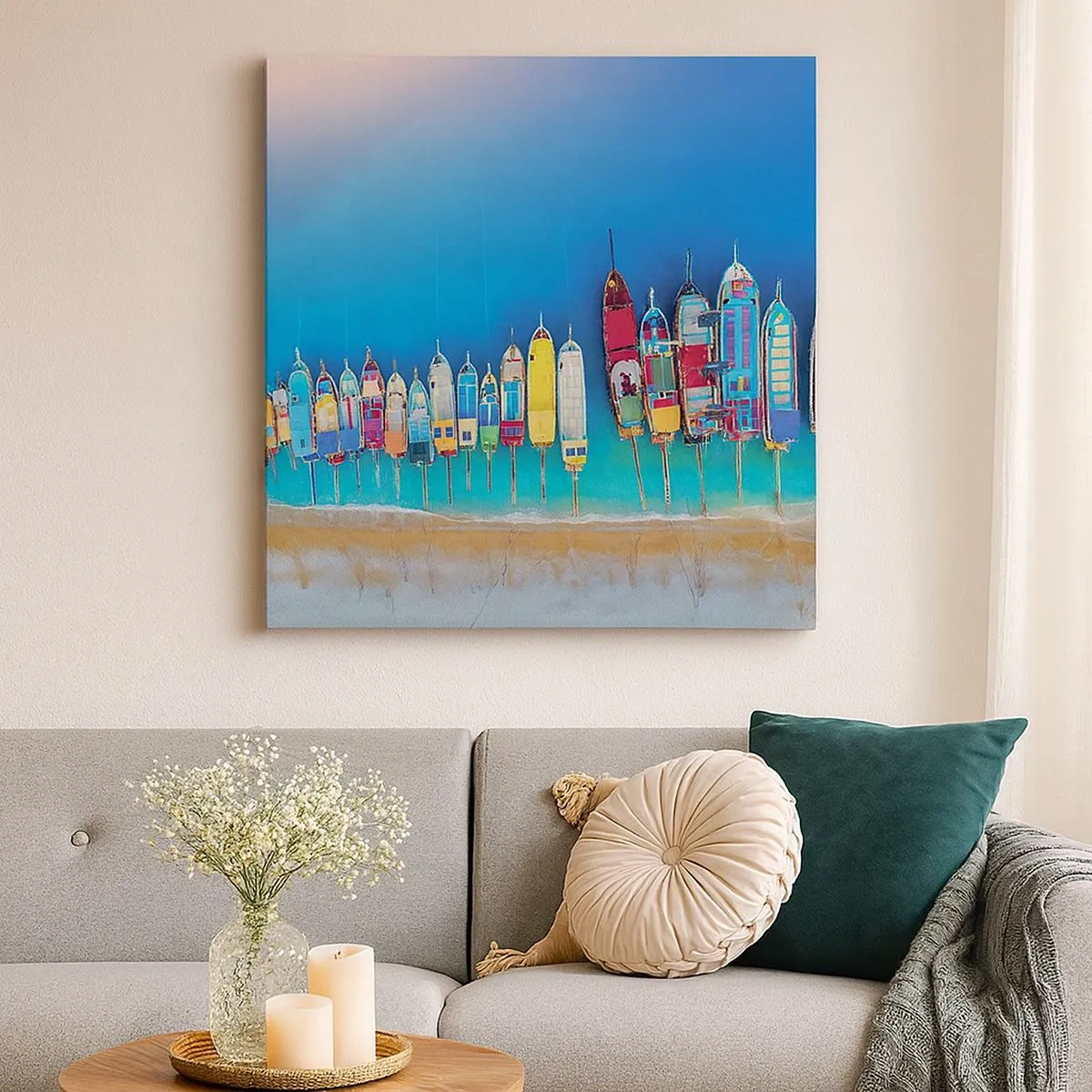 Quadro su tela - Stampe su Tela - A volo d'uccello - 30x30 cm