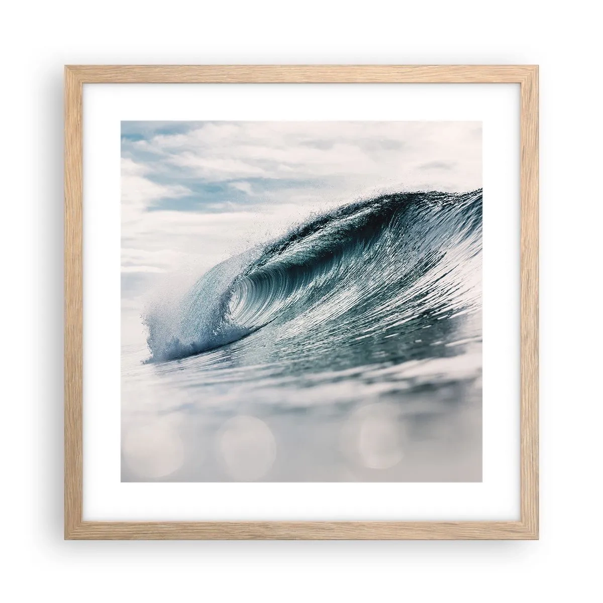 Poster in cornice rovere chiaro - Cima d'acqua - 40x40 cm