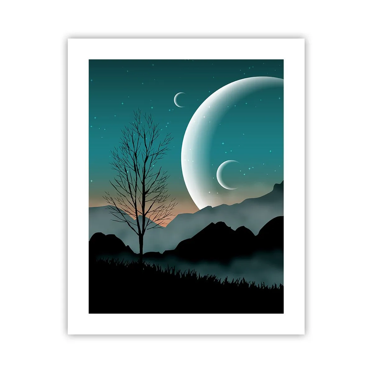 Poster - Il carnevale di una notte stellata - 40x50 cm