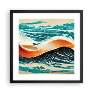 Poster in cornice nera - Il sogno del surfista - 40x40 cm