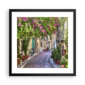 Poster in cornice nera - Angolo fiorito - 40x40 cm