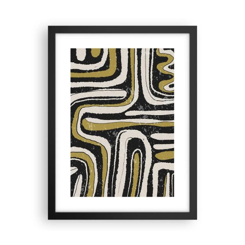 Poster in cornice nera - Composizione: strade e vicoli - 30x40 cm