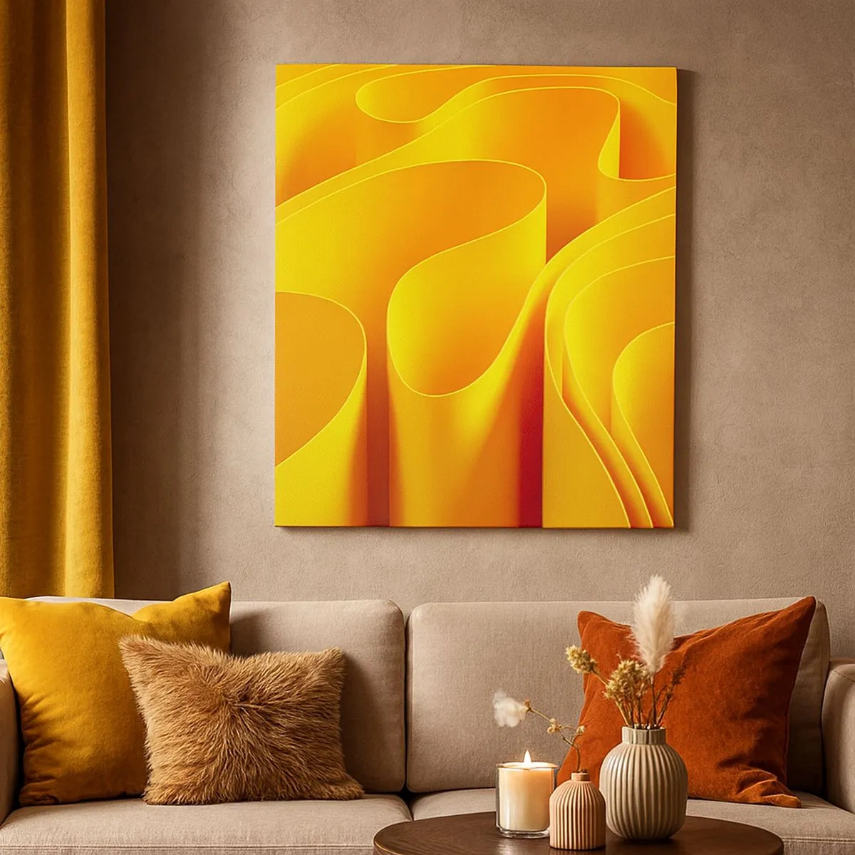 Quadro su tela - Stampe su Tela - Come onde di sole - 30x30 cm