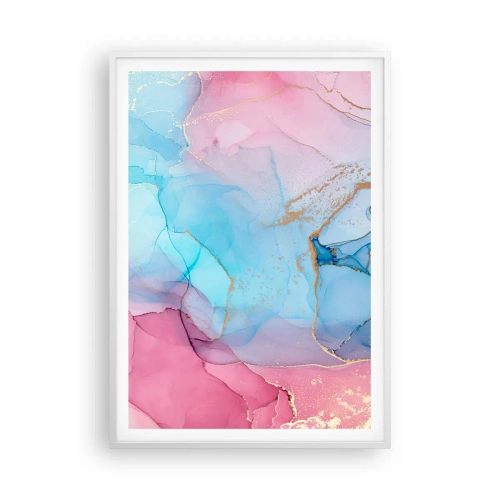 Poster in cornice bianca - Incontro e compenetrazione - 70x100 cm