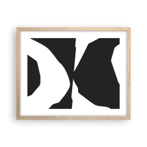 Poster in cornice rovere chiaro - Positivo - negativo - 50x40 cm