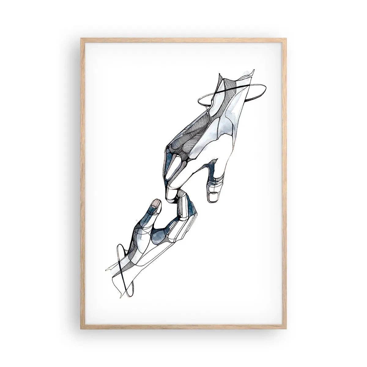 Poster in cornice rovere chiaro - Buon gesto - 70x100 cm