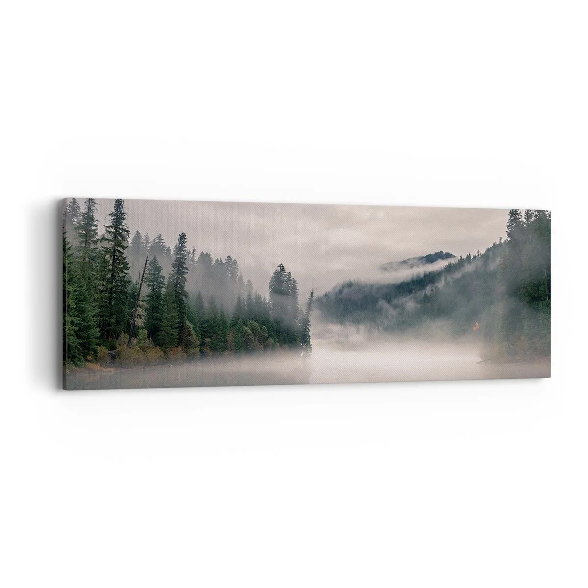 Quadro su tela - Stampe su Tela - Riflettendo nella nebbia - 90x30 cm