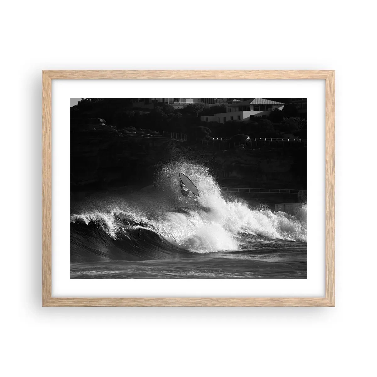 Poster in cornice rovere chiaro - Sfida accettata! - 50x40 cm