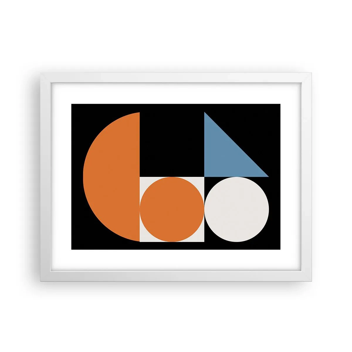 Poster in cornice bianca - Composizione di figure - 40x30 cm