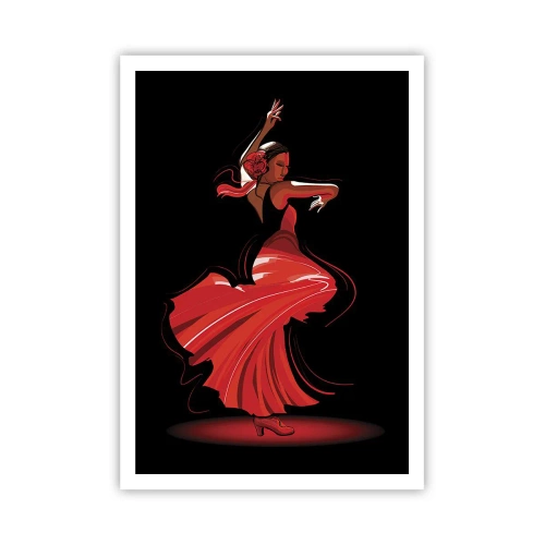 Poster - Lo spirito focoso del flamenco - 70x100 cm