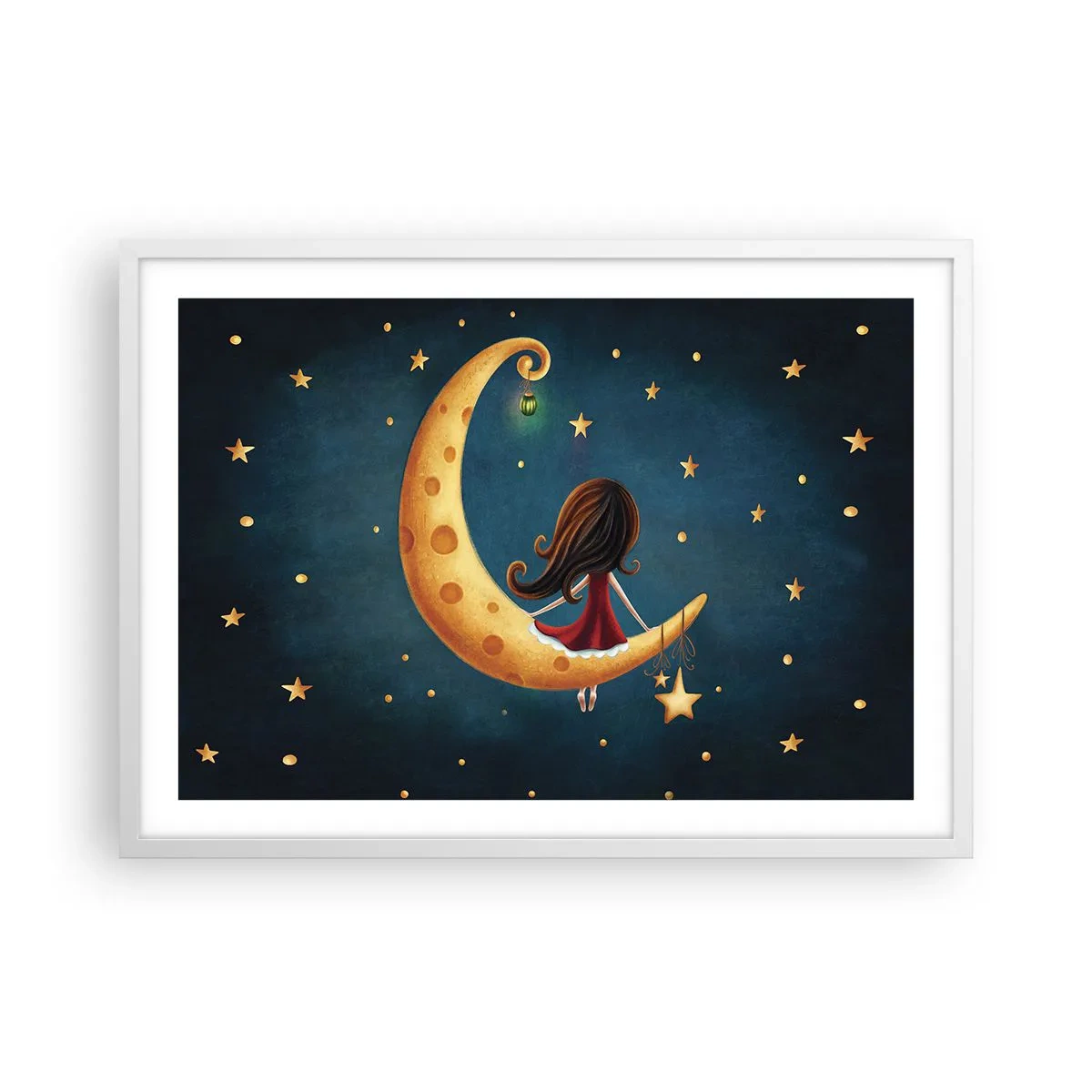 Poster in cornice bianca - Una volta... - 70x50 cm
