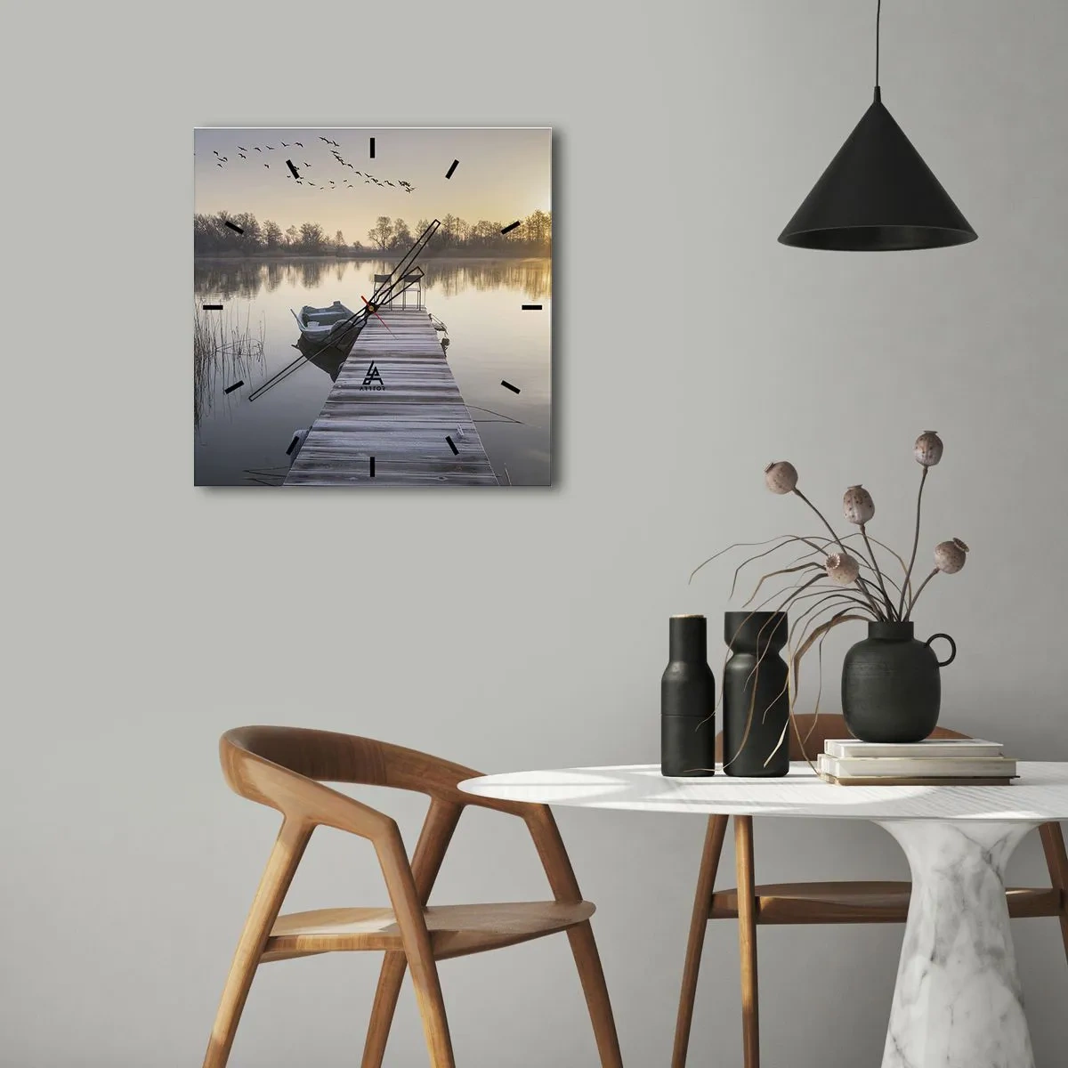 Orologio da parete - Orologio in Vetro - Tornerò un giorno - 40x40 cm