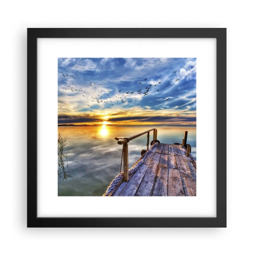 Poster in cornice nera - Il vento è andato a dormire - 30x30 cm