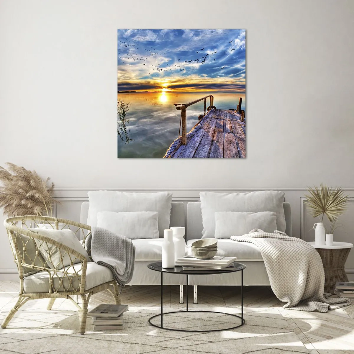 Quadro su vetro - Il vento è andato a dormire - 40x40 cm